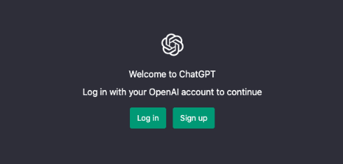 chat gpt log in and register sign up page