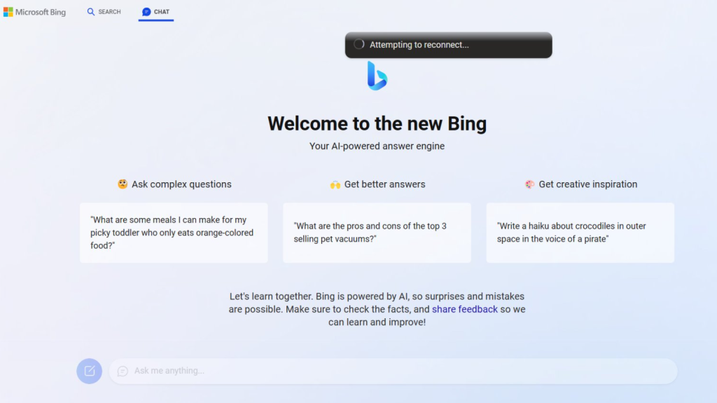 ChatGPT Microsoft Bing Integration